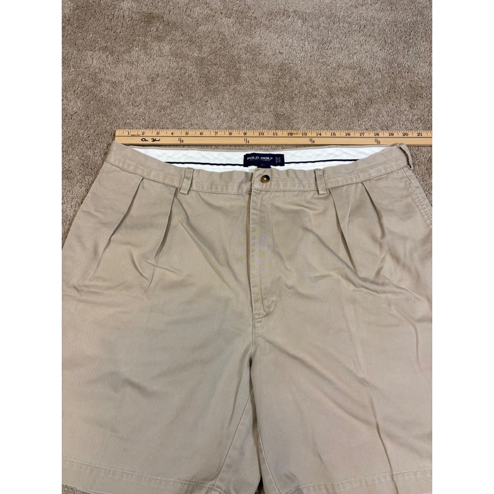 Polo Golf Ralph Lauren Men's Classic Fit Chino Shorts Tan Pleated Size 40 - Picture 4 of 7
